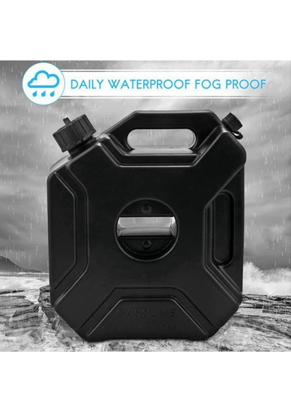 2'li Set 5l Litre Siyah Tank Bidonu Araba Yedek Benzin Yağı Yedek Bidonu - Kilit Anahtarlı Bidon (Yurt Dışından)