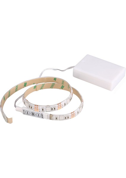 Rgb Esnek LED Işık Şeridi Su Geçirmez IP65 15 Led'li DC5V Pil ile Çalışan Kontrol Ünitesi, Bant, Tv Dolabı, Bisiklet, Açık Hava Aktiviteleri Dekorasyonu Için Şeritler (0,5 M) (Yurt Dışından)