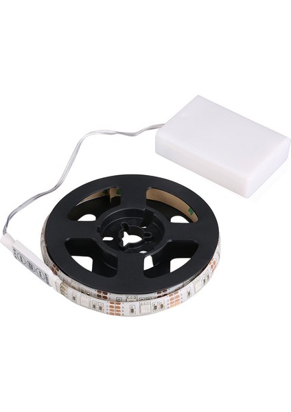 Rgb Esnek LED Işık Şeridi Su Geçirmez IP65 15 Led'li DC5V Pil ile Çalışan Kontrol Ünitesi, Bant, Tv Dolabı, Bisiklet, Açık Hava Aktiviteleri Dekorasyonu Için Şeritler (0,5 M) (Yurt Dışından) modelleri