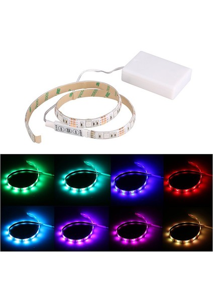 Rgb Esnek LED Işık Şeridi Su Geçirmez IP65 15 Led'li DC5V Pil ile Çalışan Kontrol Ünitesi, Bant, Tv Dolabı, Bisiklet, Açık Hava Aktiviteleri Dekorasyonu Için Şeritler (0,5 M) (Yurt Dışından) fırsatları