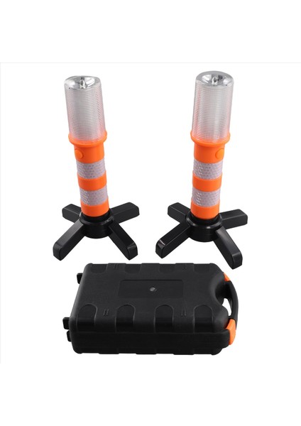 2 Adet LED Acil Yol Flaşı Yol Kenarı Işaret Lambası Güvenlik Flaş Uyarısı (Yurt Dışından)