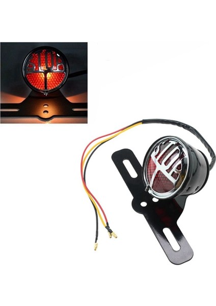 Chopper Cafe Racer Için LED Retro Stop Lambası Stop Lambası Plaka Arka Lambası (Yurt Dışından) fiyatları