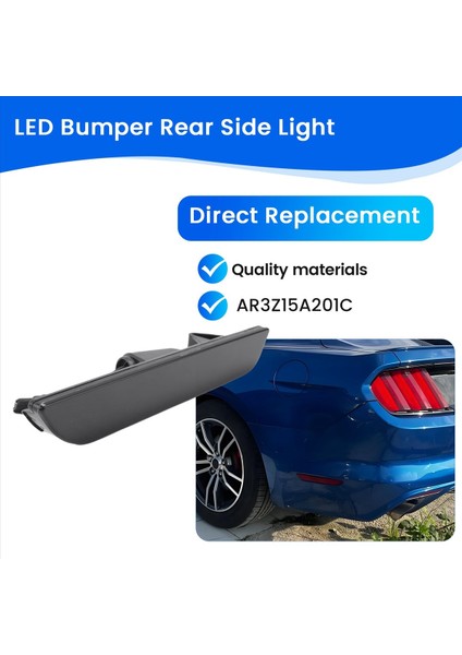 2010-2014 AR3Z15A201C, AR3Z15A201D Için LED Tampon Arka Yan Işık Işaretleyici Kırmızı Lamba Dönüş Sinyal Lambaları (Yurt Dışından) fırsatları