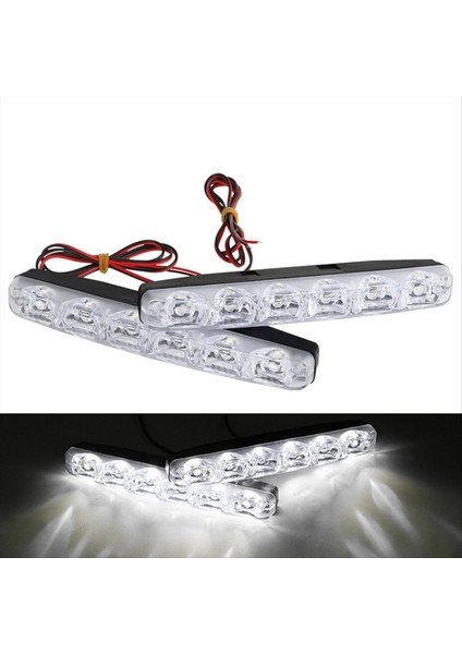 6 LED Süper Parlak Gündüz Farları Genel Modifikasyon Için Dekoratif Araç Orta Izgarası (Yurt Dışından) indirimleri