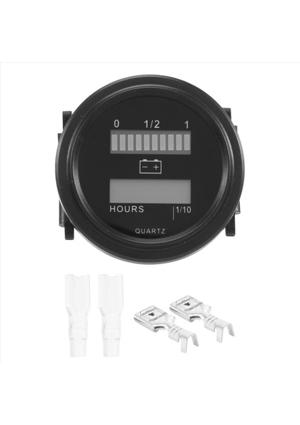 Saat Ölçerli LED Yuvarlak Pil Göstergesi Göstergesi 12/24V 36V 48V 72V Tekne Golf Arabası Kulüp Forklift Için (Yurt Dışından)