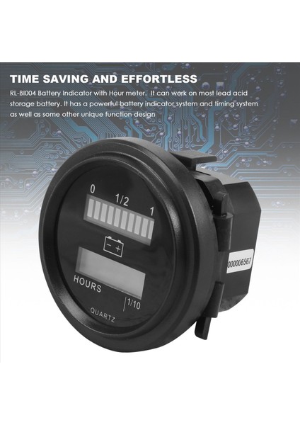 Saat Ölçerli LED Yuvarlak Pil Göstergesi Göstergesi 12/24V 36V 48V 72V Tekne Golf Arabası Kulüp Forklift Için (Yurt Dışından) indirimleri
