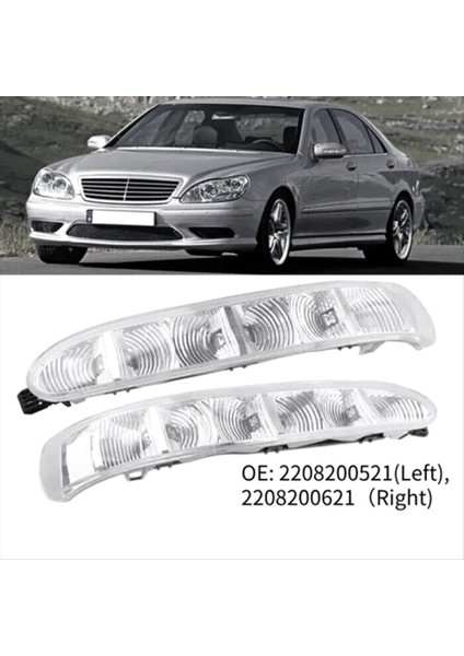 W220 W215 S Sınıfı CL500 2003-2006 Için Kapı Yanı Arka Ayna Sinyal Lambası 2208200521 2208200621 (Yurt Dışından) indirimleri