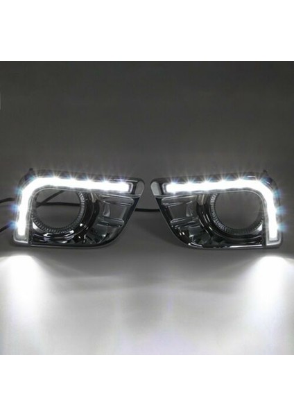 Prado J150 2010-2013 Için 2 Adet Araba LED Drl Gündüz Farı Krom Sis Lambası (Yurt Dışından) modelleri