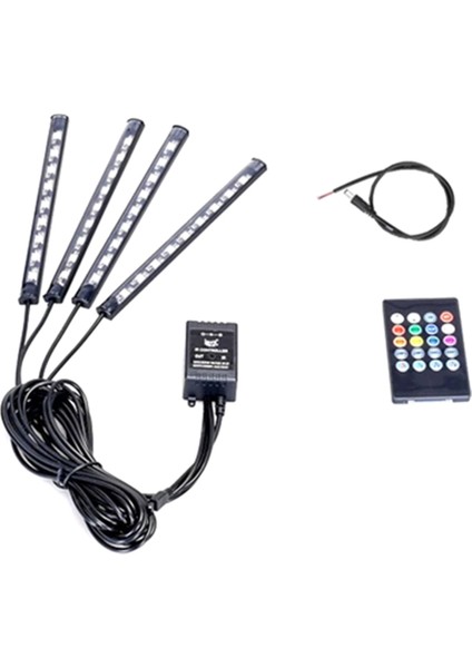 12V LED Işık Çok Renkli Atmosfer Ses Kontrolü Dekoratif Neon Lamba Stil Için: 36LED Uzaktan Kumanda (Yurt Dışından) fiyatları