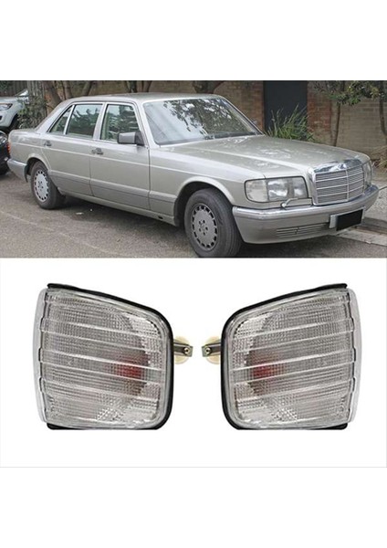 S-Serisi W126 1981-1991 Beyaz Yan Işıklar Park Lambası Için 1 Çift Dönüş Sinyali Köşe Lambası Kabuğu (Yurt Dışından) modelleri