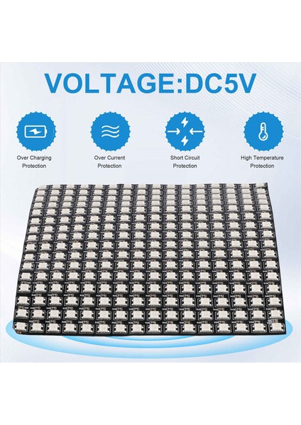 WS2812 Rgb LED Matris Paneli, Video Görüntüleme Için Tek Tek Adreslenebilir Esnek, DC5V (16X16) (Yurt Dışından) indirimleri
