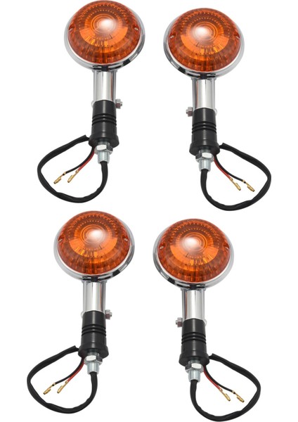 Road Star Virago V 85-99 4'lü Paket Için Amber Yuvarlak Dönüş Sinyal Lambaları Sinyal Lambası Gösterge Camı (Yurt Dışından)