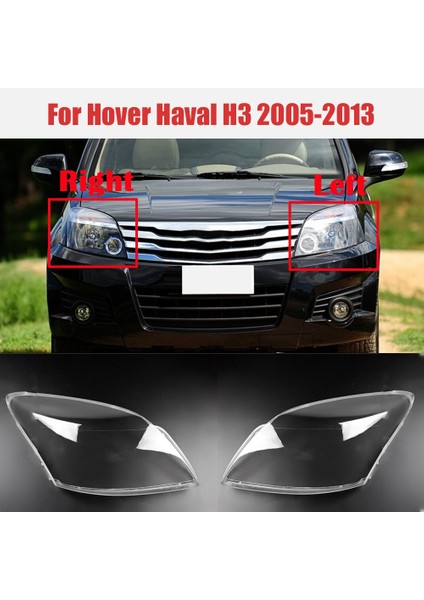 Hover H3 2005-2013 Araba Far Kapağı Şeffaf Lens Abajur Kabuğu (Sol Taraf) (Yurt Dışından) modelleri