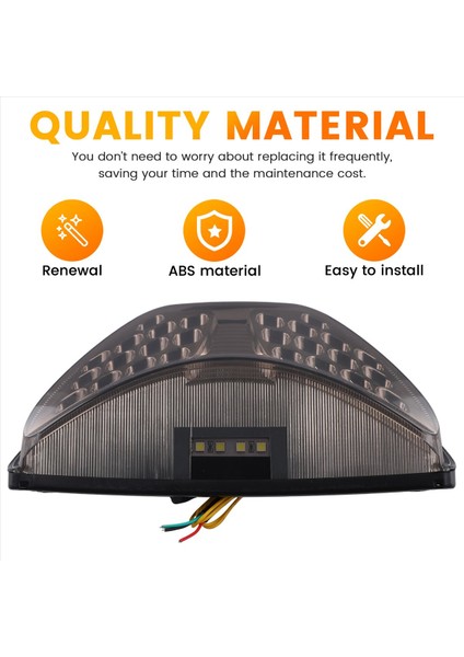 600 CBR600 F4 1999 2000 F4I 2004 2005 2006 Için Arka Stop Lambası Dönüş Göstergesi (Yurt Dışından) indirimleri