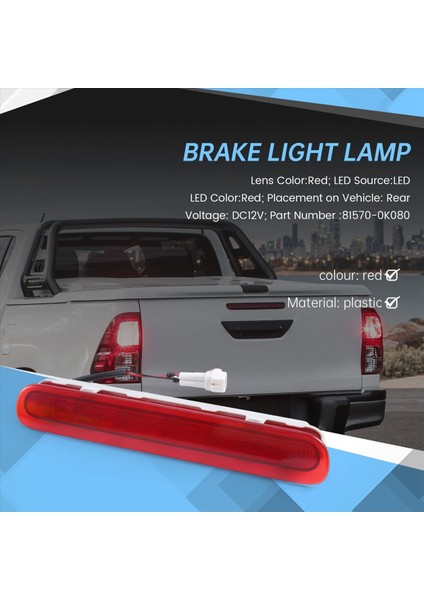 Mk6 Sr5 2005-2014 Için Araba LED Arka 3. Fren Lambası 81570-0K080 (Yurt Dışından) fırsatları