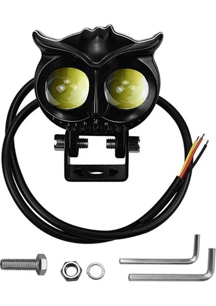 Motosiklet LED Baykuş Spot Uzun ve Yakın Işık Ön Aydınlatma Sis Iki Renkli Yanıp Sönen Evrensel (Yurt Dışından) modelleri