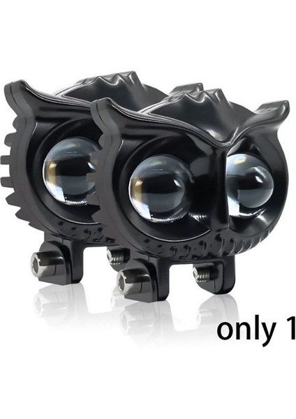 Motosiklet LED Baykuş Spot Uzun ve Yakın Işık Ön Aydınlatma Sis Iki Renkli Yanıp Sönen Evrensel (Yurt Dışından) fırsatları