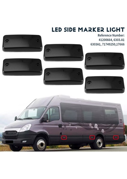 Ducato Daily Için 6x Füme LED Yan Işaret Lambası (Yurt Dışından) fırsatları