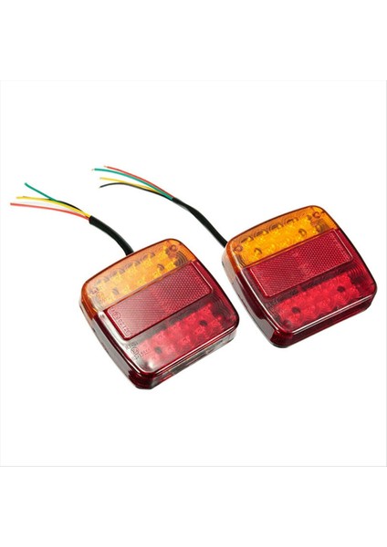 Adet 12V 26LED Su Geçirmez Araba Arka Lambası Çekme Lambası Karavan Atv Motosiklet Fren Lambası Durdurma Plaka Reflektörü (Yurt Dışından)