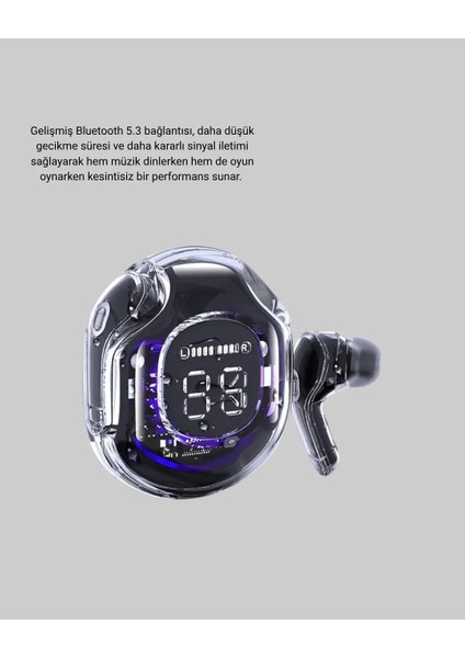 Bluetooth 5.3 Kablosuz Kulaklık Hifi Stereo ve Ekstra Bass Dijital Ekranlı fırsatları