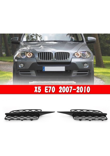 X5 E70 2007-2010 Için Parlak Siyah Petek Ön Tampon Alt Izgara Kapakları 51117159593 51117159594 (Yurt Dışından) fiyatları