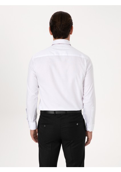 Erkek Beyaz Slim Fit Uzun Kollu Gömlek 50318293-VR013 indirimleri