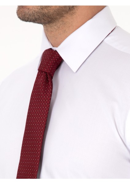 Erkek Beyaz Slim Fit Uzun Kollu Gömlek 50318293-VR013