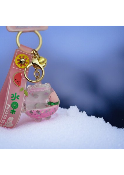 Lüx Içi Sulu Figürlü Anahtarlık Çanta Aksesuarı Peluş Oyuncak Rengarenk Hediyelik 1 Adet modelleri