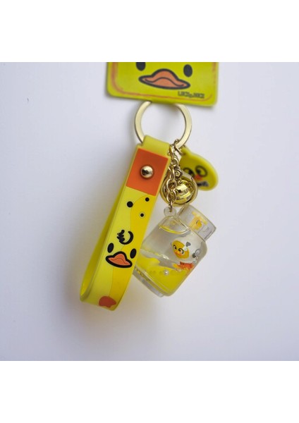 Civciv Figürlü Içi Renkli Sulu Anahtarlık Çanta Aksesuarı Hediyelik 1 Adet modelleri