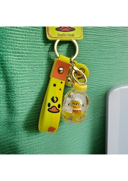 Civciv Figürlü Içi Renkli Sulu Anahtarlık Çanta Aksesuarı Hediyelik 1 Adet