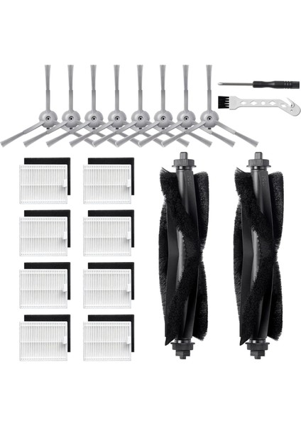 Eufy L60/ L60 Ses/ L50/ L50 Ses Vakum Robotu Için, Yedek Aksesuar Seti Ana Yan Fırçalar Hepa Filtreleri Yedek Parçalar (Yurt Dışından)