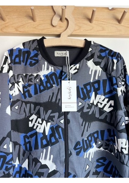 Gri Siyah Nyc %100 Pamuklu Fermuarlı 8 Yaş 10 Yaş 12 Yaş Büyük Beden 1 Tog Çocuk Uyku Tulumu Çocuk Pijaması modelleri