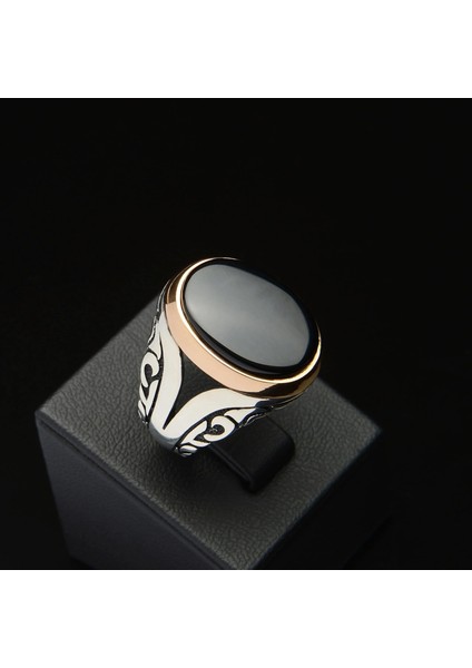 731 Siyah Zirkon Gümüş Yüzük fiyatları