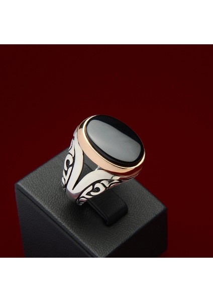 731 Siyah Zirkon Gümüş Yüzük modelleri