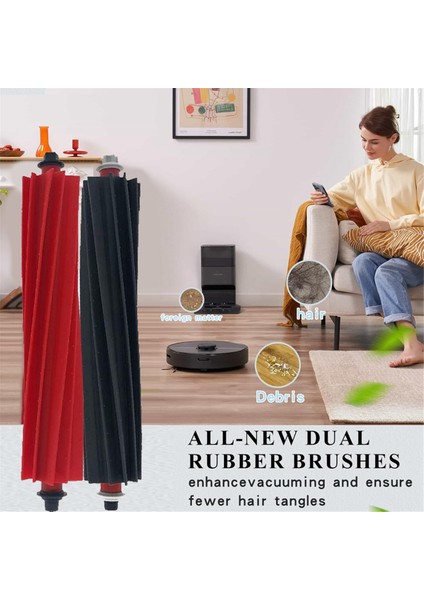 Roborock S8 Maxv Ultra G20S Robot Vakum Değiştirilebilir Aksesuarlar Yıkanabilir Ana Fırça-1 Çifti (Yurt Dışından) fırsatları