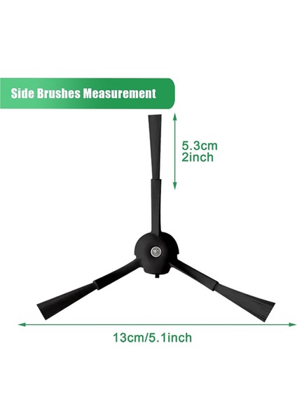 Roborock Q Revo /P10 Robot Vakum Süpürge Yedek Parçaları Için 8 Adet Yan Fırça Aksesuarları, Siyah Beyaz Yan Fırça (Yurt Dışından) fiyatları