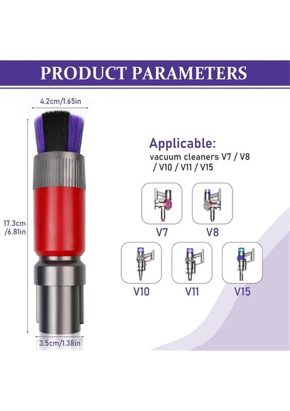 Dyson V7/V8/V10/V11/V15 Için Yumuşak Kıllı Çiziksiz Toz Fırçası, Tracess Toz Fırçası Baş Yedek Parçaları (Yurt Dışından) indirimleri