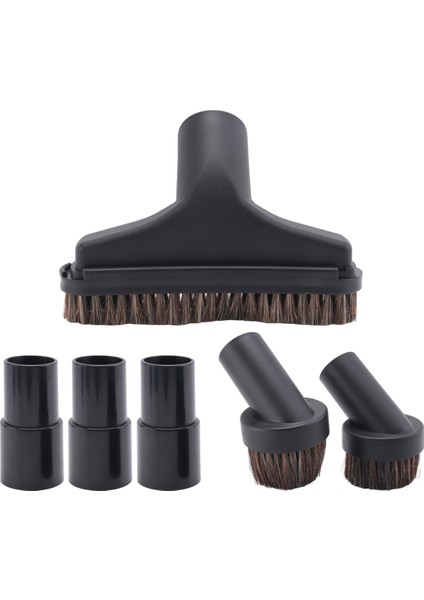 6 Adet 25MM ve 36MM Vakum Fırçası Yuvarlak Fırça, 5.9 Inç Vakum Zemin Fırçası 1.25 Temiz Vakum Bağlama Fırçası Yumuşak (Yurt Dışından)