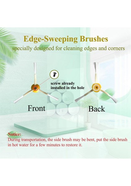 Irobot Oraya Için Yan Fırch Yedek Parçaları 900 800 Serisi, 980 960 860 850 861 866 870 890 Vac Kenarı Yıkma Fırçaları (Yurt Dışından) fiyatları