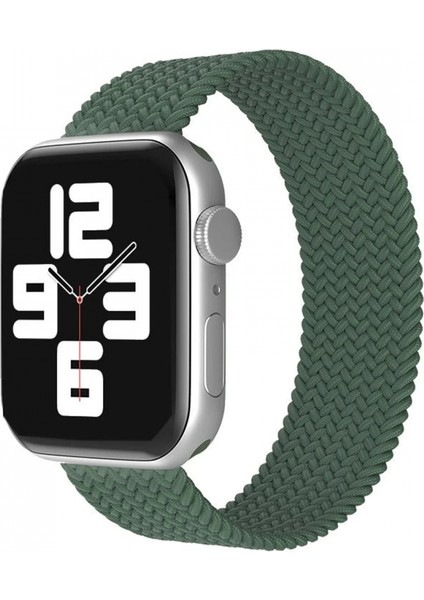 Apple Watch 38MM Ayarlı Solo Silikon Kordon - Haki Yeşil