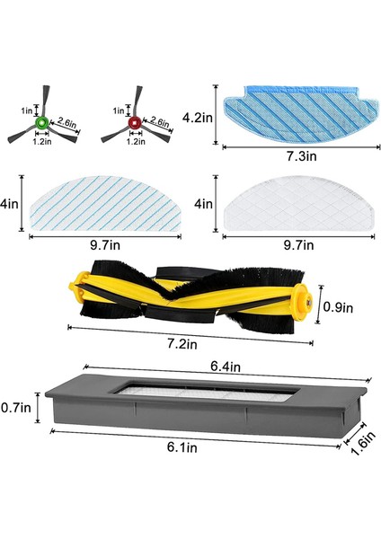 Ecovacs Deebot T9 Aıvı N8 Pro Serisi Ana Fırça Filtre Toz Torbaları Için (Yurt Dışından)
