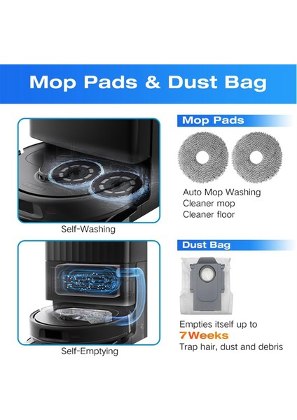 Roborock Qrevo S Robot Vakum Süpürge Ana Yan Fırça Mop Bez Filtresi Yedek Parçalar Aksesuarları (Yurt Dışından) modelleri