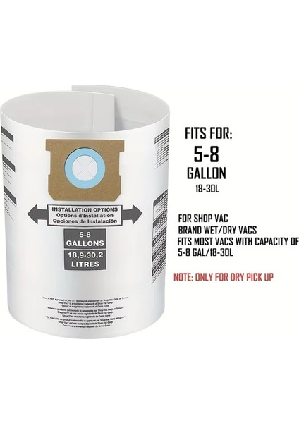 Atölye Vakumu Için Toz Torbaları 5-8 Galon Ridgid Vf Toz Torbaları (Yurt Dışından) indirimleri