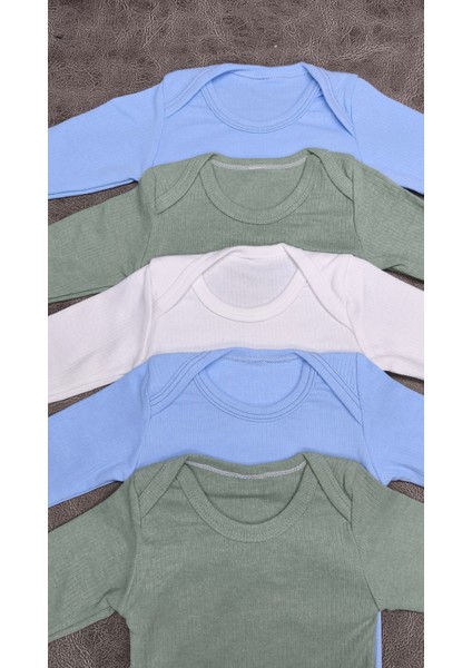 5'li Erkek Raporlu Pamuklu Uzun Kol Bebek Çıtçıtlı Body Atlet Zıbın fiyatları