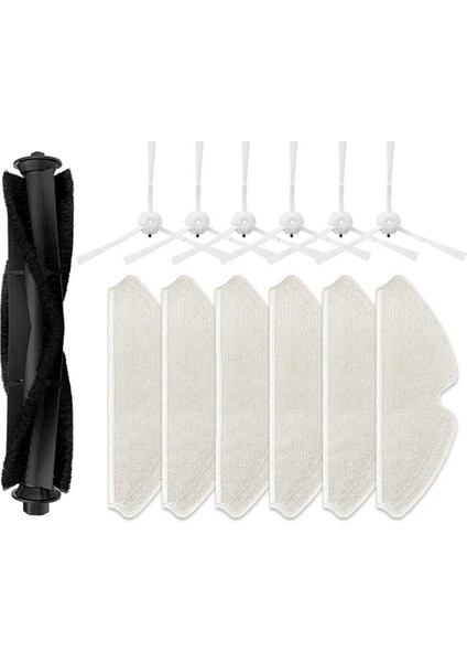 Inıc I9 Roller Ana Yan Fırça Mop Bezleri Rag Robot Vakum Temizleyici Aksesuarları Yedek Parça Değiştirme, 13 Pcs (Yurt Dışından)
