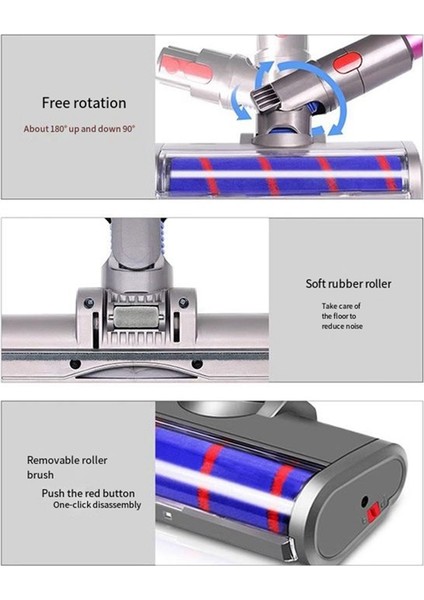 Vakum Süpürge Mop Kafa Aksesuarları Dyson V7 V7 V8 V10 V11 V15 Vakum Süpürge Paspası Baş Kat Fırçası Değiştirme (Yurt Dışından) indirimleri