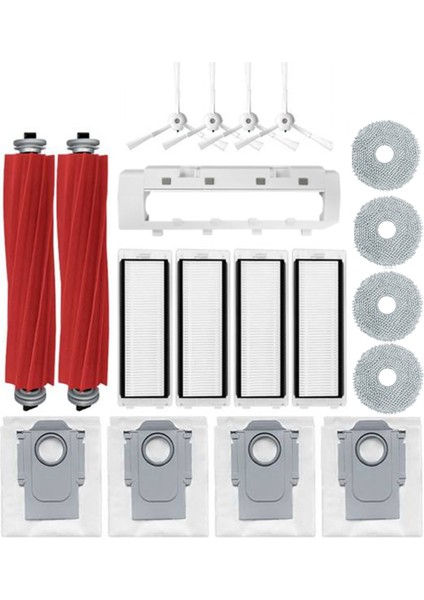 19PCS Roborock Q Revo /roborock P10 A7400RR Robot Vakum Süpürücü Ana Yan Fırçalar Toz Torbaları Paspas Ped (Yurt Dışından)