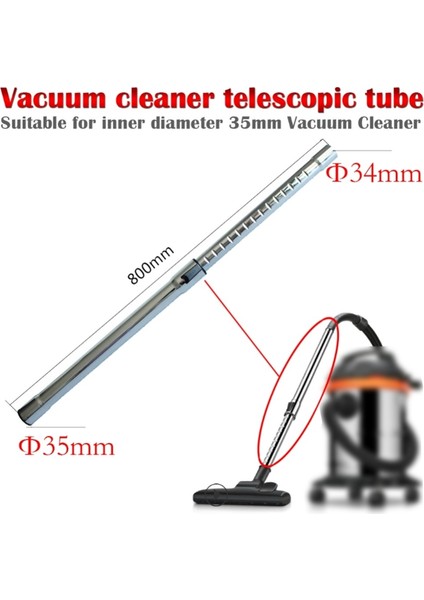 Metal Teleskopik Boru Düz Tüp Uzatma Tüpü Tüm Tip Vakum Temizleyici Aksesuarlar Parçalar Fırça Filtre 35MM (Yurt Dışından) modelleri
