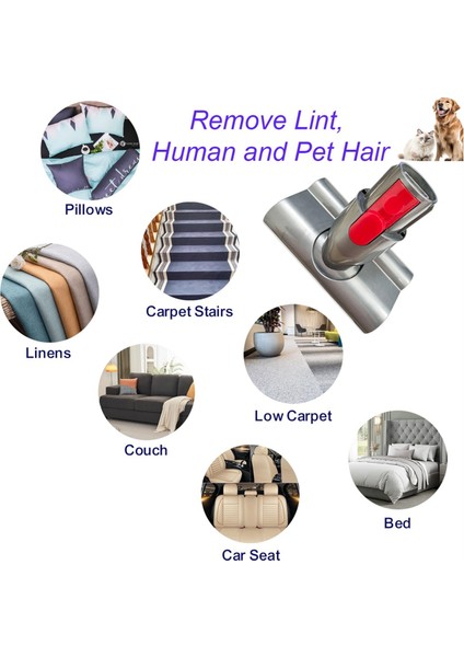 Dyson Cordless V7 V8 V10 V11 V15 Vakum Süpüratörler - Mini Motorlu Fırça Başı - Evcil Hayvan Kaçağı Çıkma Vakum Bağlantısı (Yurt Dışından) fiyatları