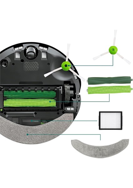 Irobot Roomba Combo J7+/plus Robot Vakum Süpürücü, Çok Yüzeyli Kauçuk Silindir Fırçası Için Uyumlu Yedek Parçalar (Yurt Dışından) indirimleri